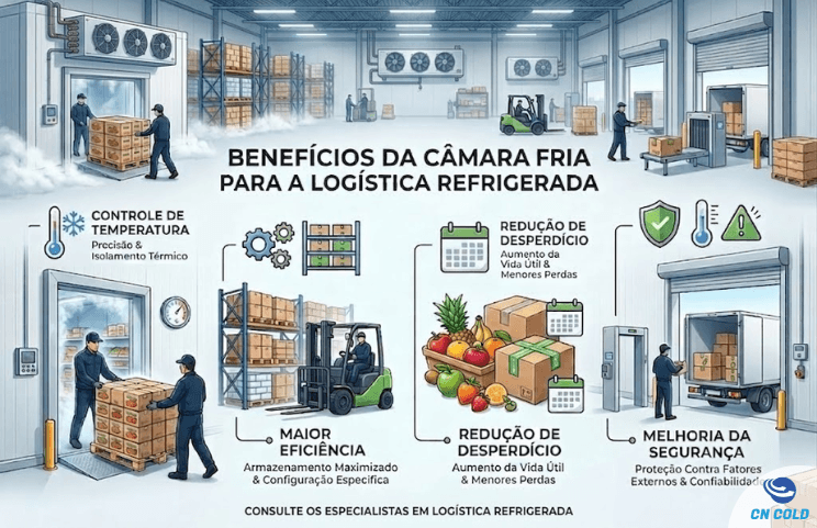 Benefícios da câmara fria para a logística refrigerada